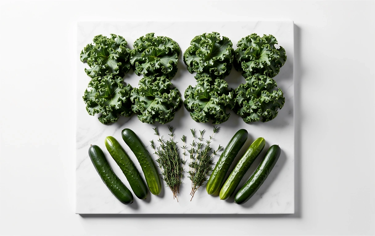 Świeże warzywa w czystej kompozycji